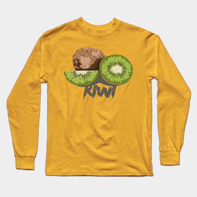 kiwi Long Sleeve T-Shirt by nelateni